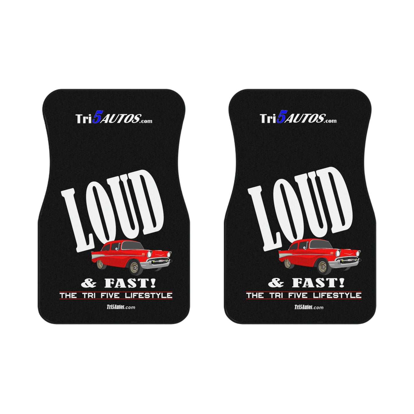 57 LOUD & Fast! - Red Chev Front Car Mats (2x Front)