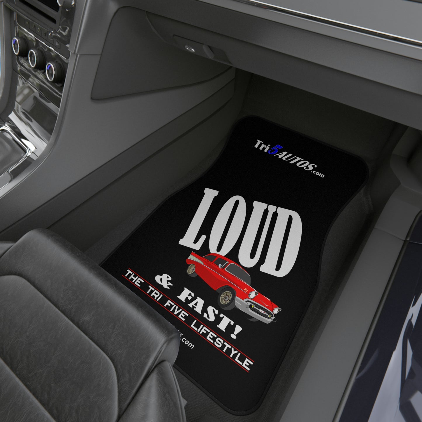 57 LOUD & Fast! - Red Chev Front Car Mats (2x Front)