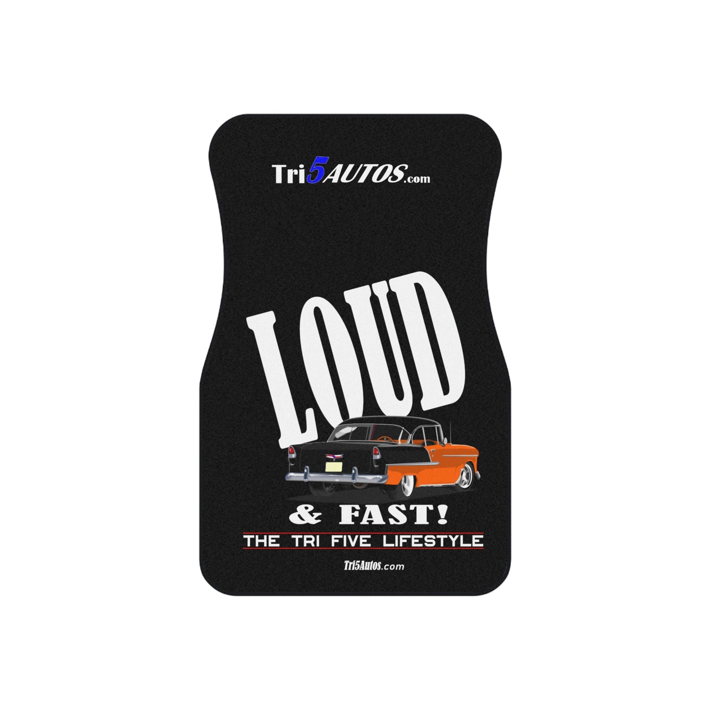 55 LOUD & Fast! - Two Tone Chev Front Car Mats (2x Front)
