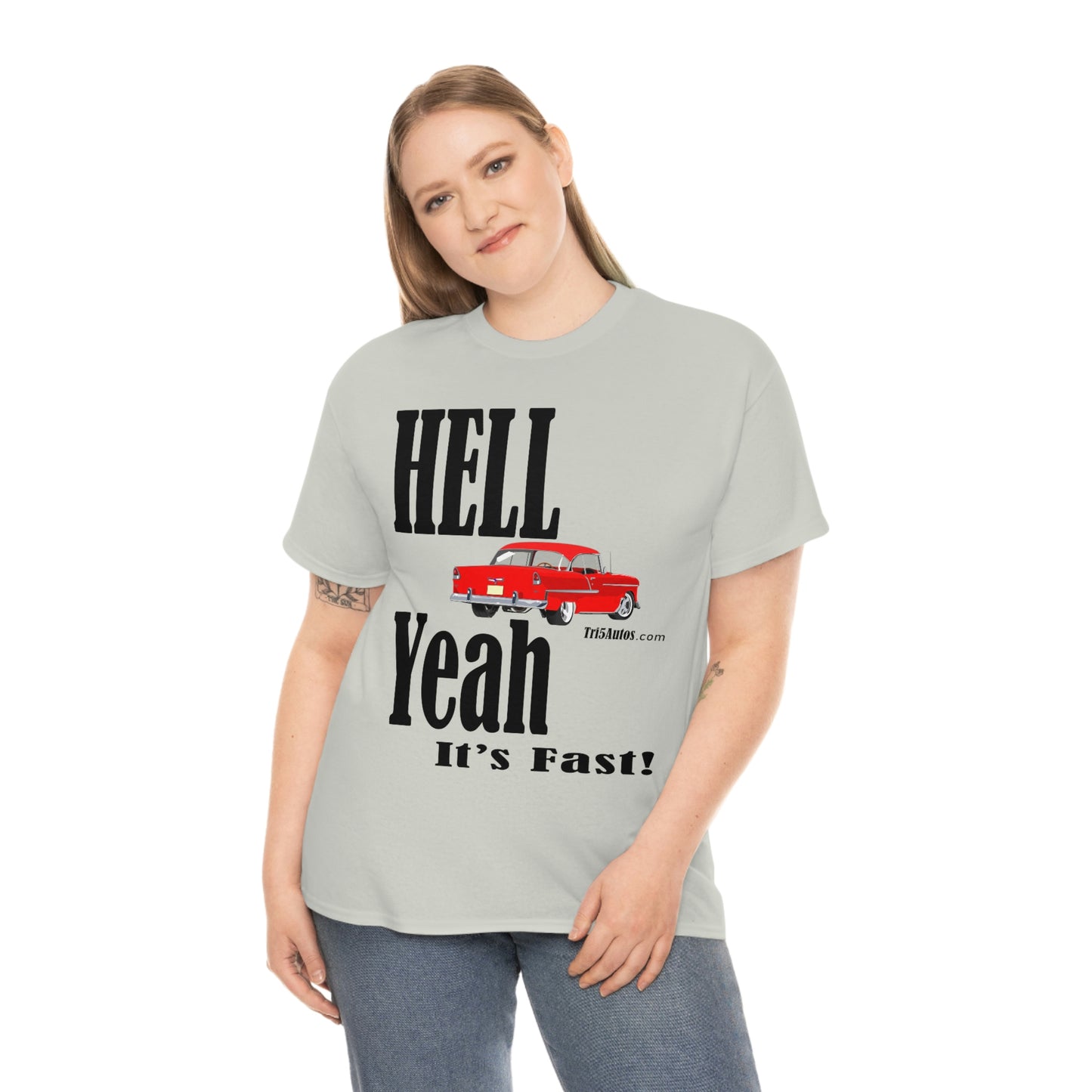 55 Red Hell Yeah Unisex Heavy Cotton Tee