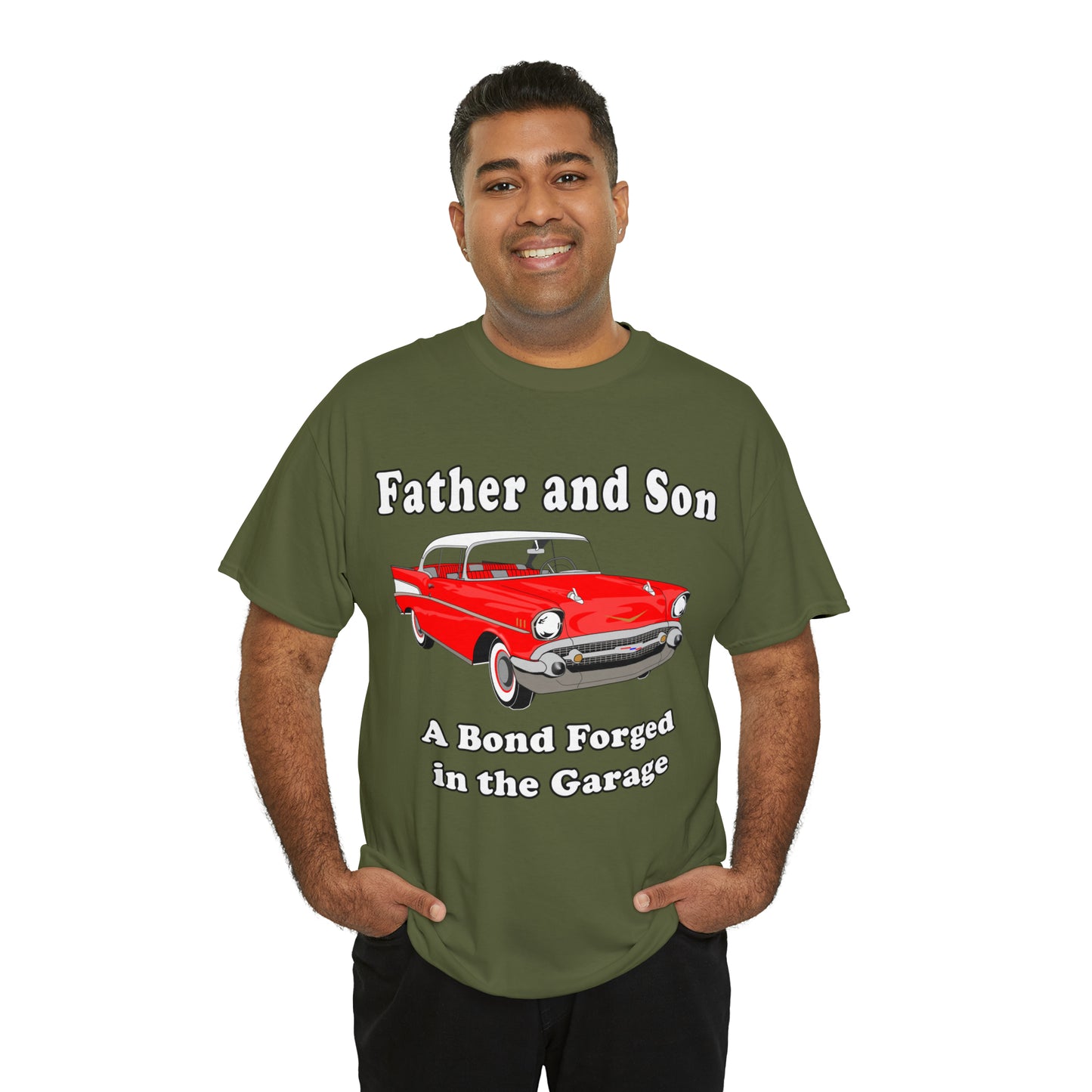 57 Father Son Bonding - Dark Unisex Heavy Cotton Tee