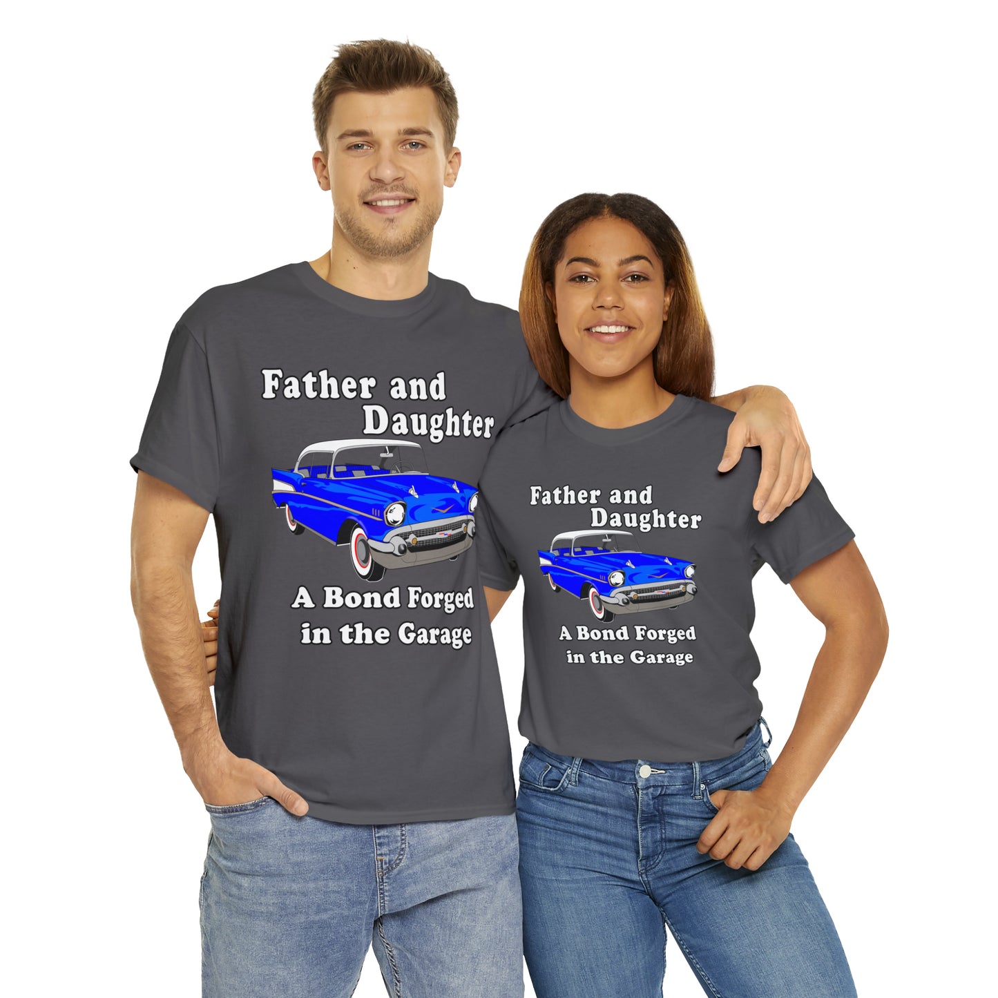 57 Father Daughter Bonding - Dark Unisex Heavy Cotton Tee