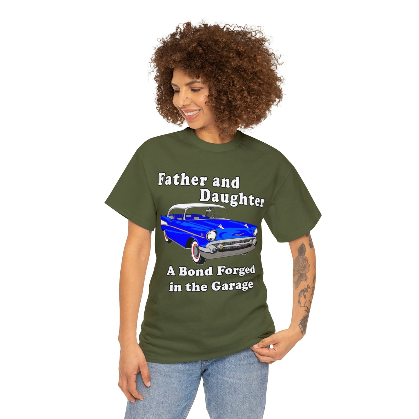 57 Father Daughter Bonding - Dark Unisex Heavy Cotton Tee