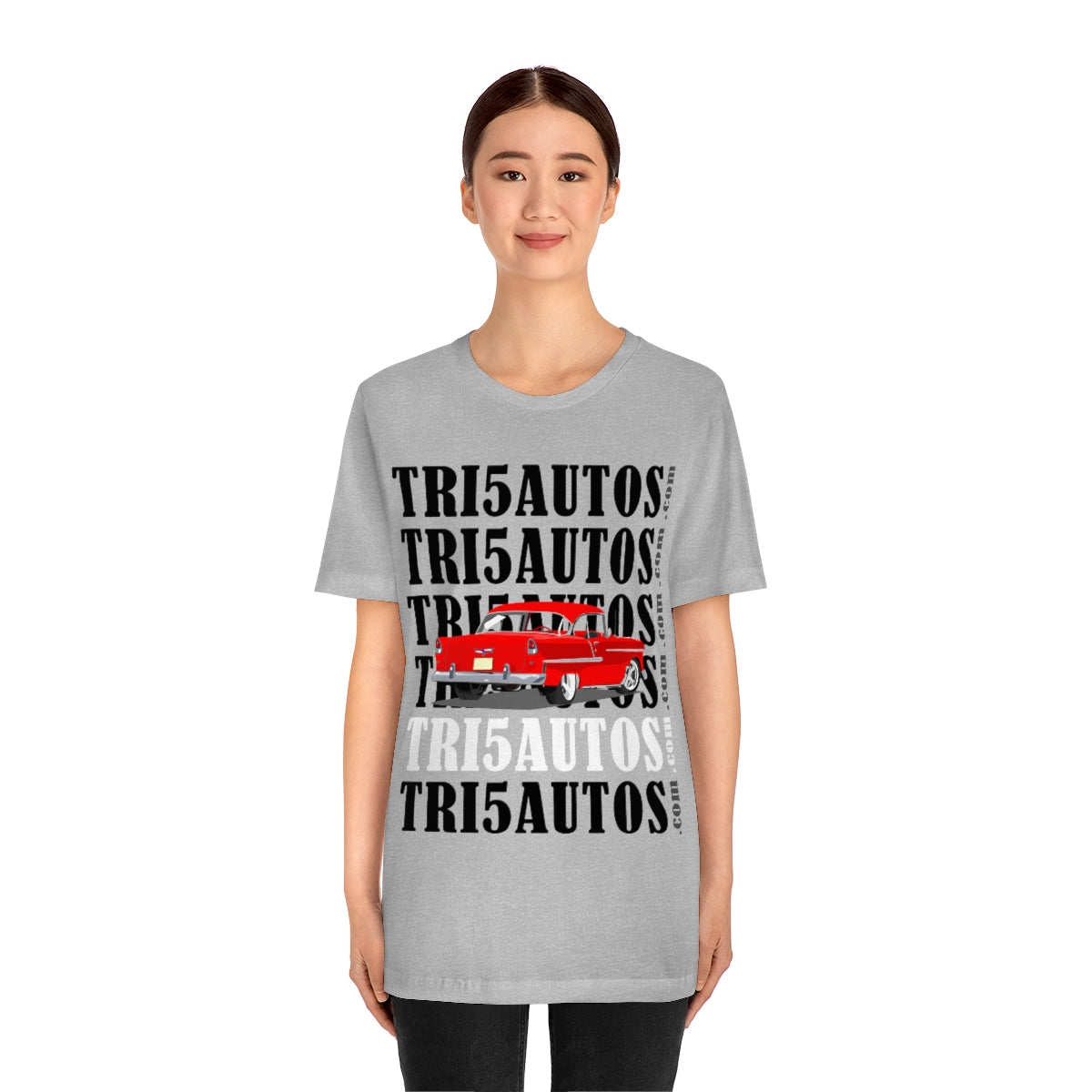 55 Red Tri5Autos T - Unisex Jersey Short Sleeve Tee