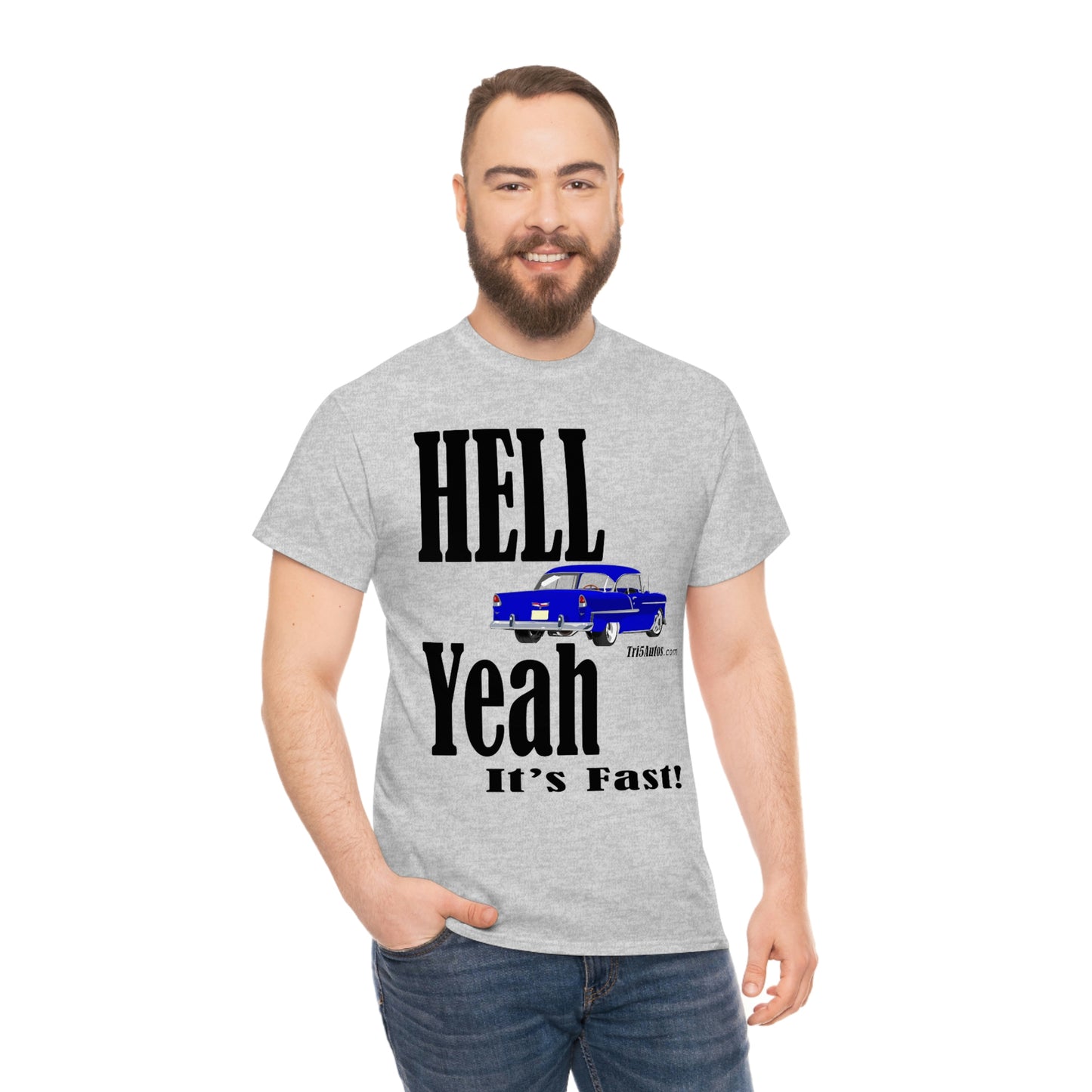 55 Blue Hell Yeah Unisex Heavy Cotton Tee