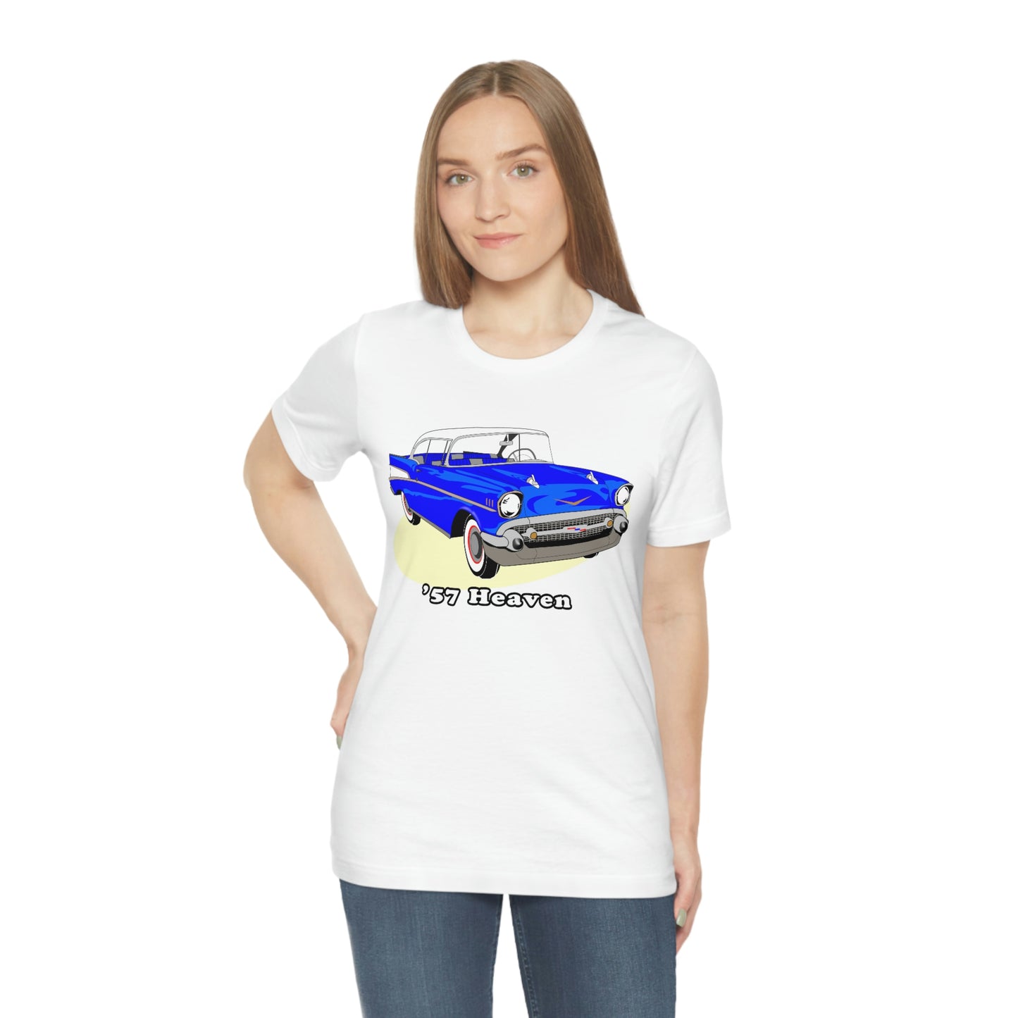 Drk Blue 57 Heaven - Front only - Unisex Jersey Short Sleeve Tee