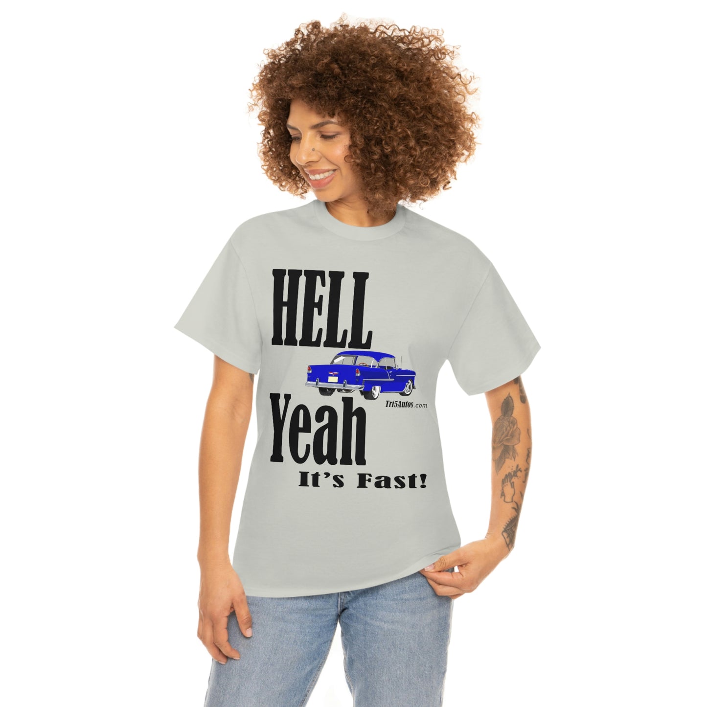 55 Blue Hell Yeah Unisex Heavy Cotton Tee