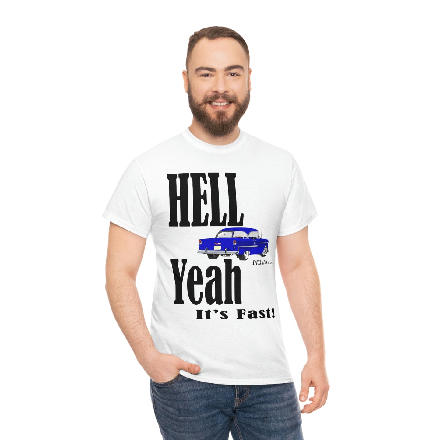 55 Blue Hell Yeah Unisex Heavy Cotton Tee