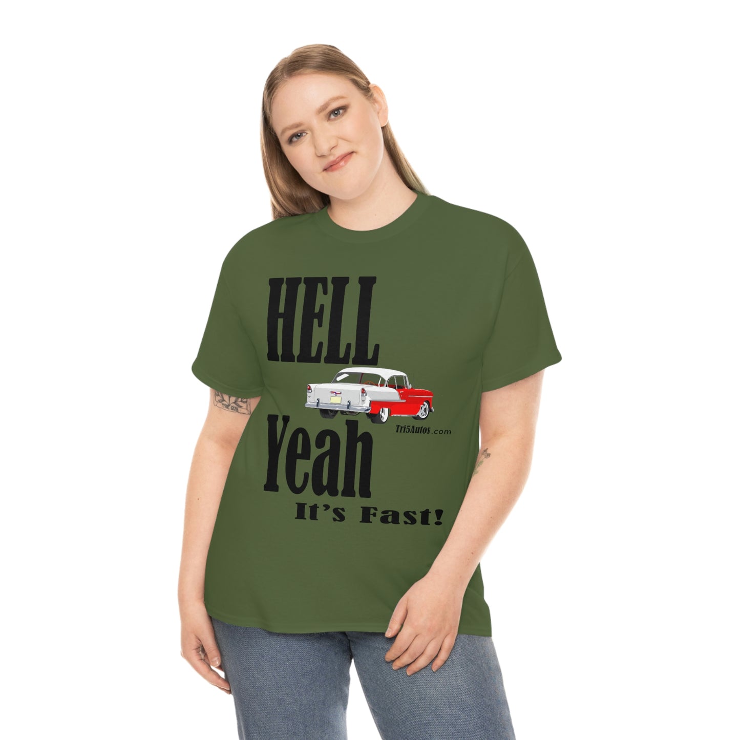 55 Red Hell Yeah Unisex Heavy Cotton Tee