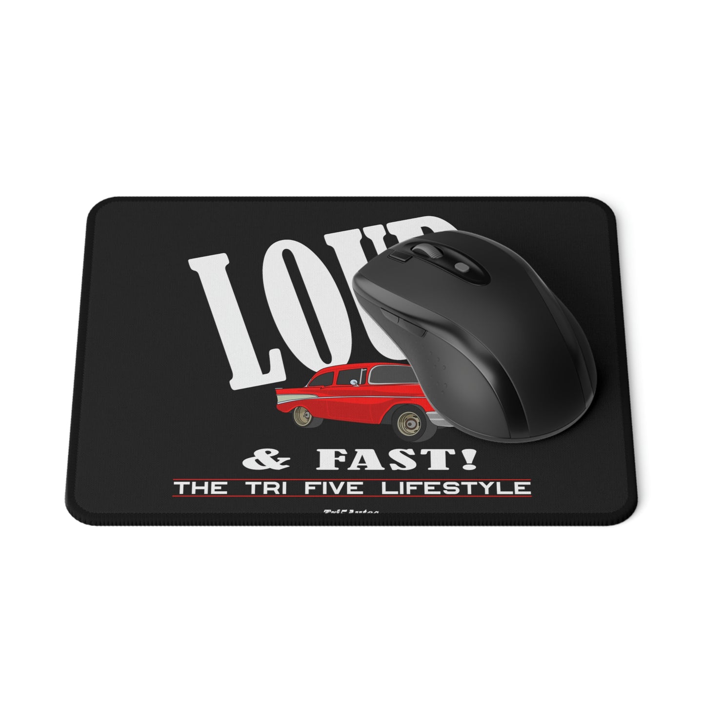 LOUD & Fast! 1957 Red Tri-Five Favorite - Non-Slip Mouse Pads