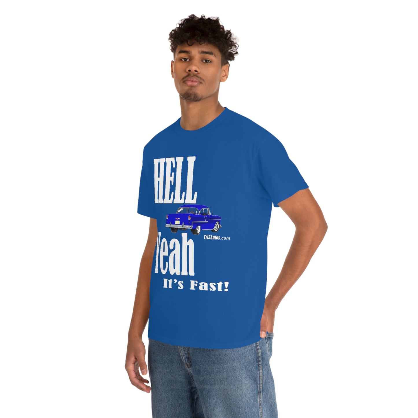 55 Blue Hell Yeah Unisex Heavy Cotton Tee