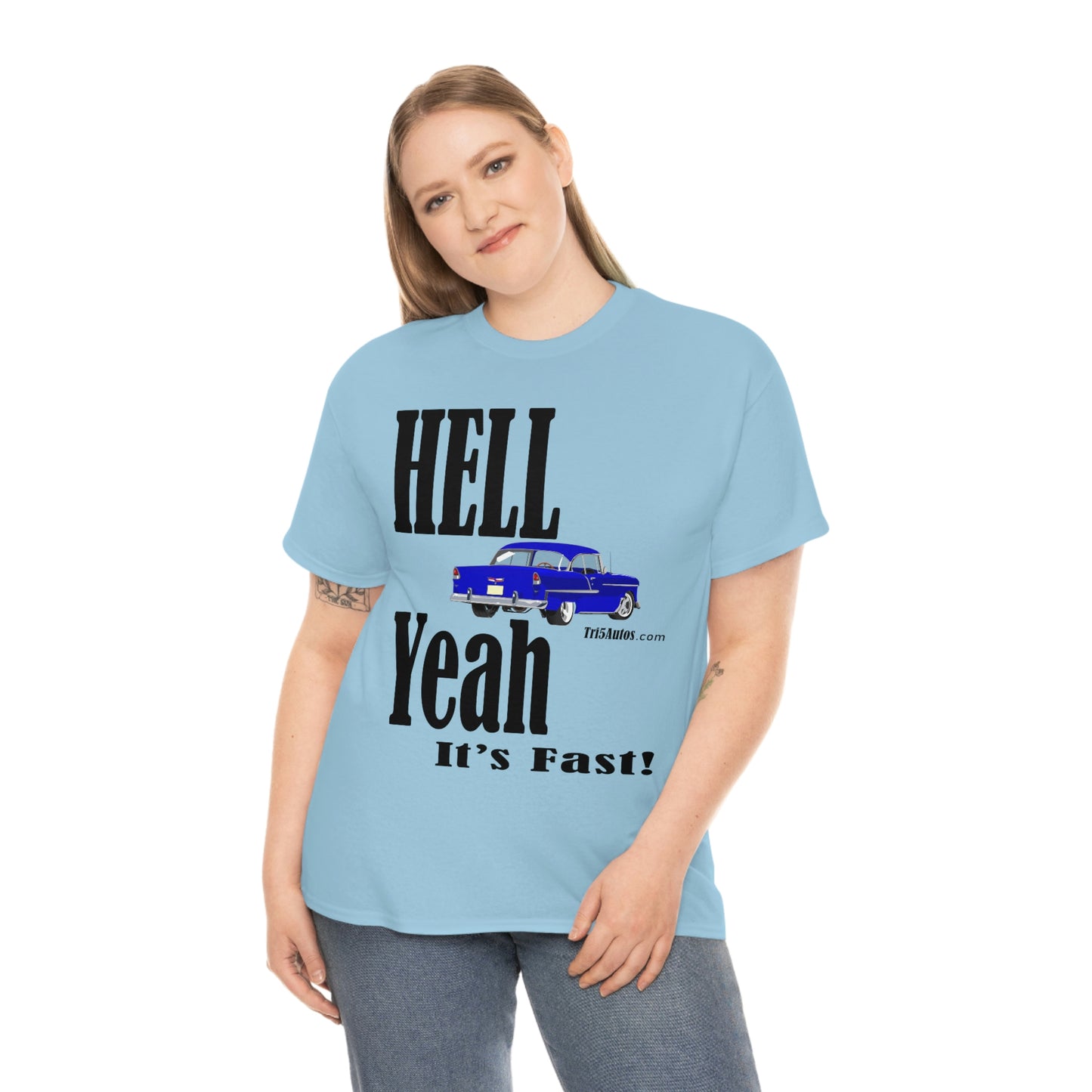 55 Blue Hell Yeah Unisex Heavy Cotton Tee