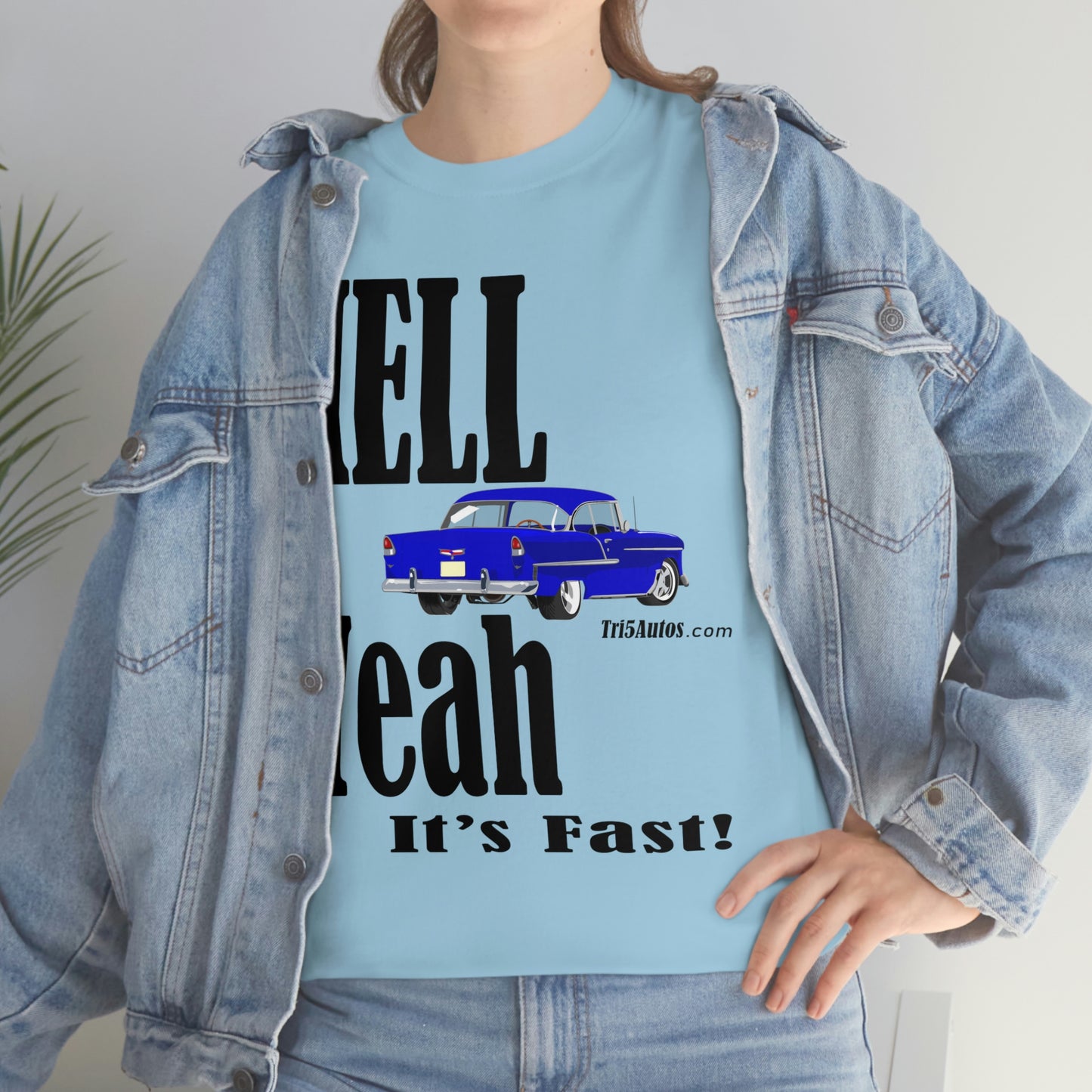 55 Blue Hell Yeah Unisex Heavy Cotton Tee