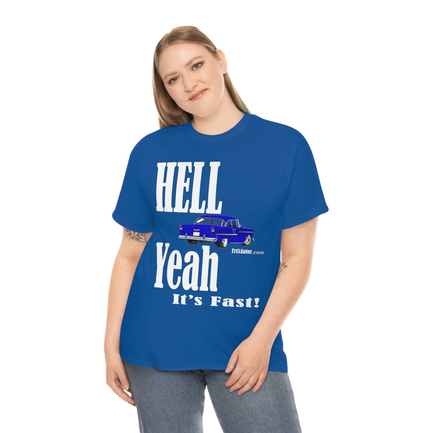 55 Blue Hell Yeah Unisex Heavy Cotton Tee