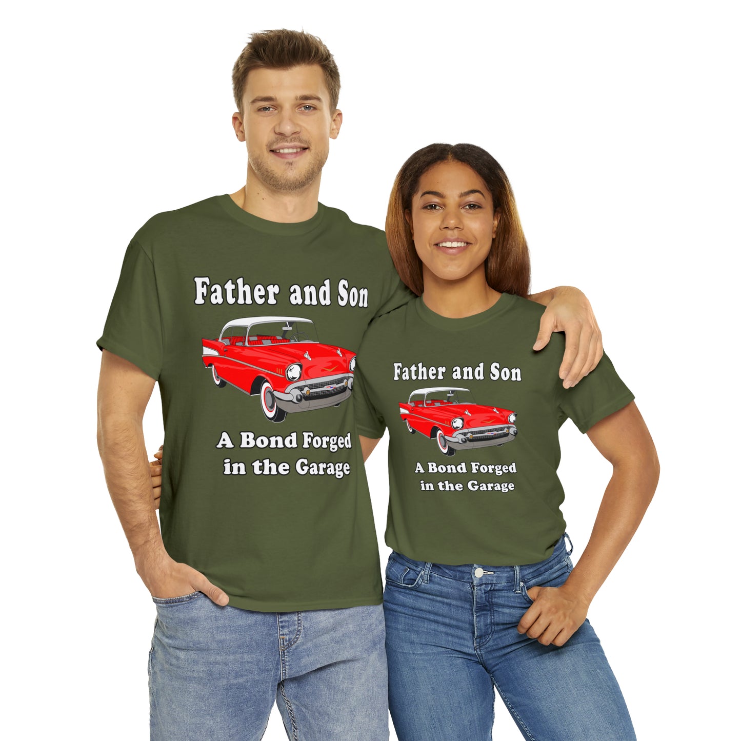 57 Father Son Bonding - Dark Unisex Heavy Cotton Tee