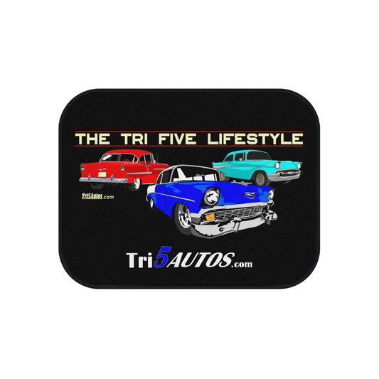 Tri-Five Lifestyle Rear Car Mats (2x Rear) Blue Logo