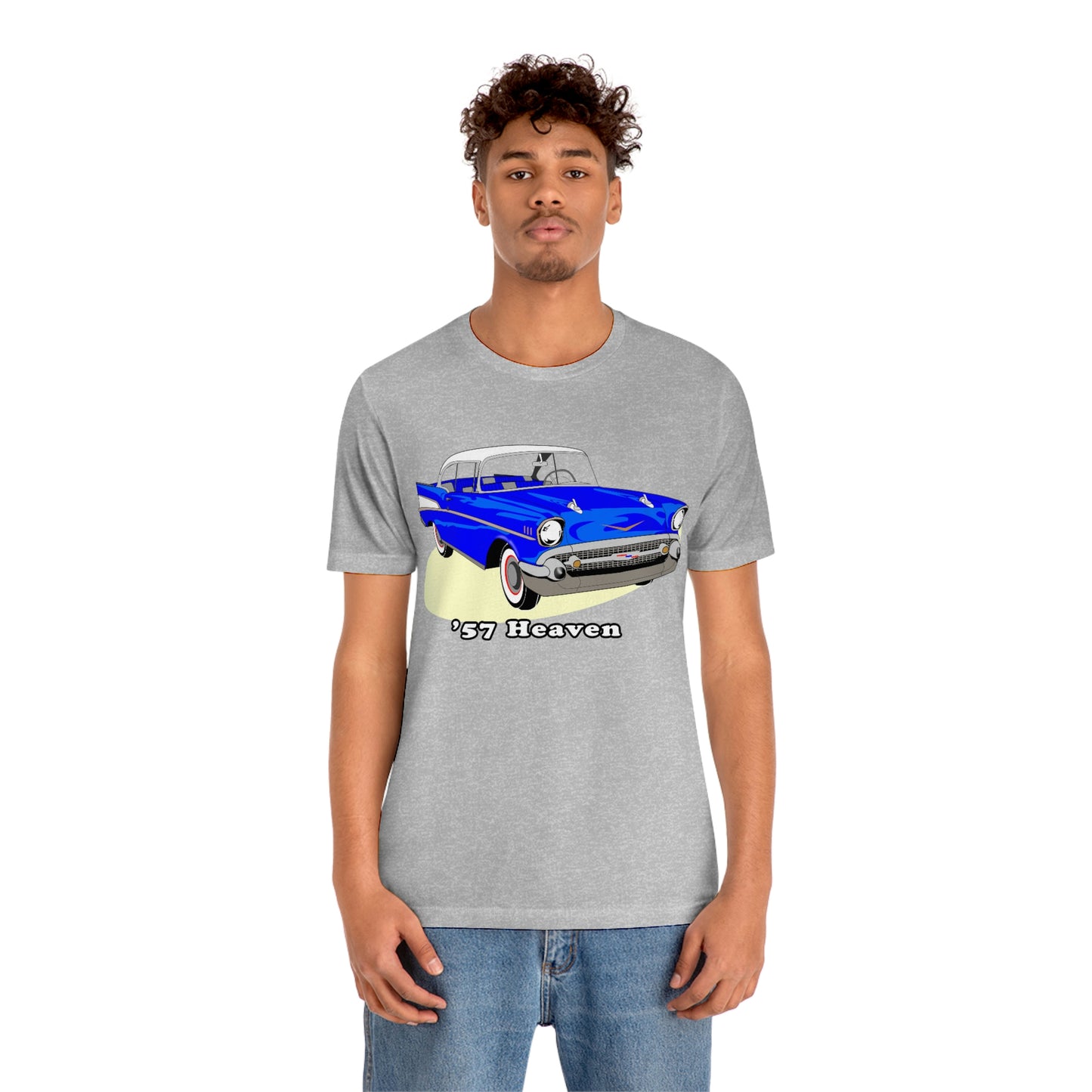 Drk Blue 57 Heaven - Front only - Unisex Jersey Short Sleeve Tee