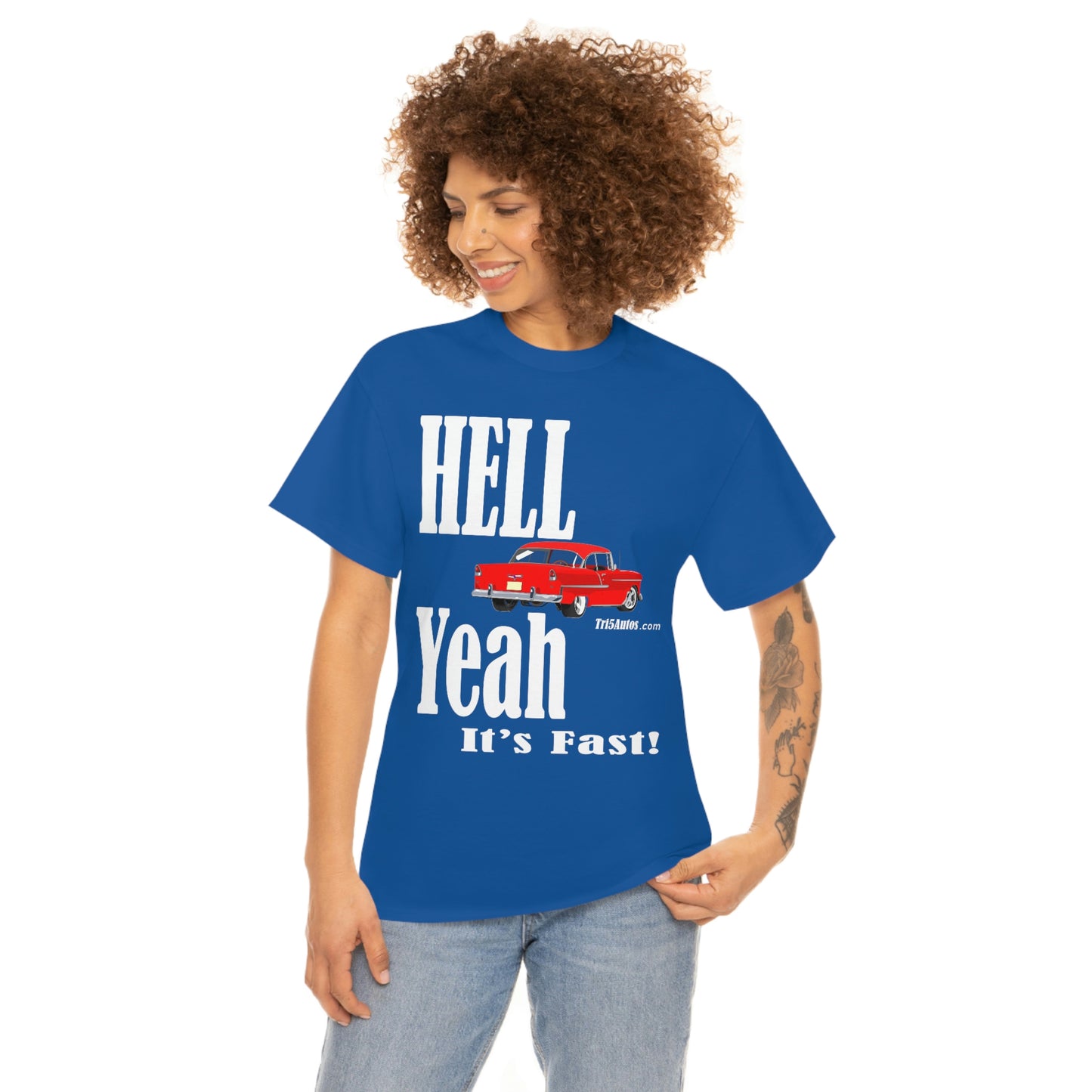 55 Red Hell Yeah Unisex Heavy Cotton Tee