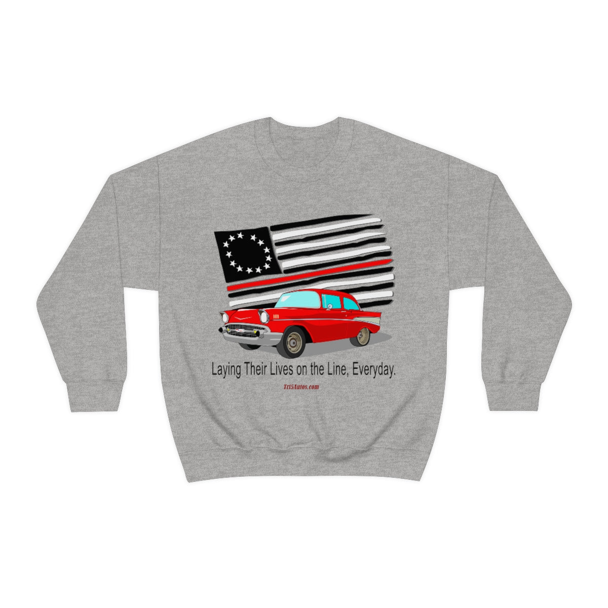 '57 Nomad Firefighter's Thin Red Line Unisex Heavy Blend™ Crewneck Sweatshirt