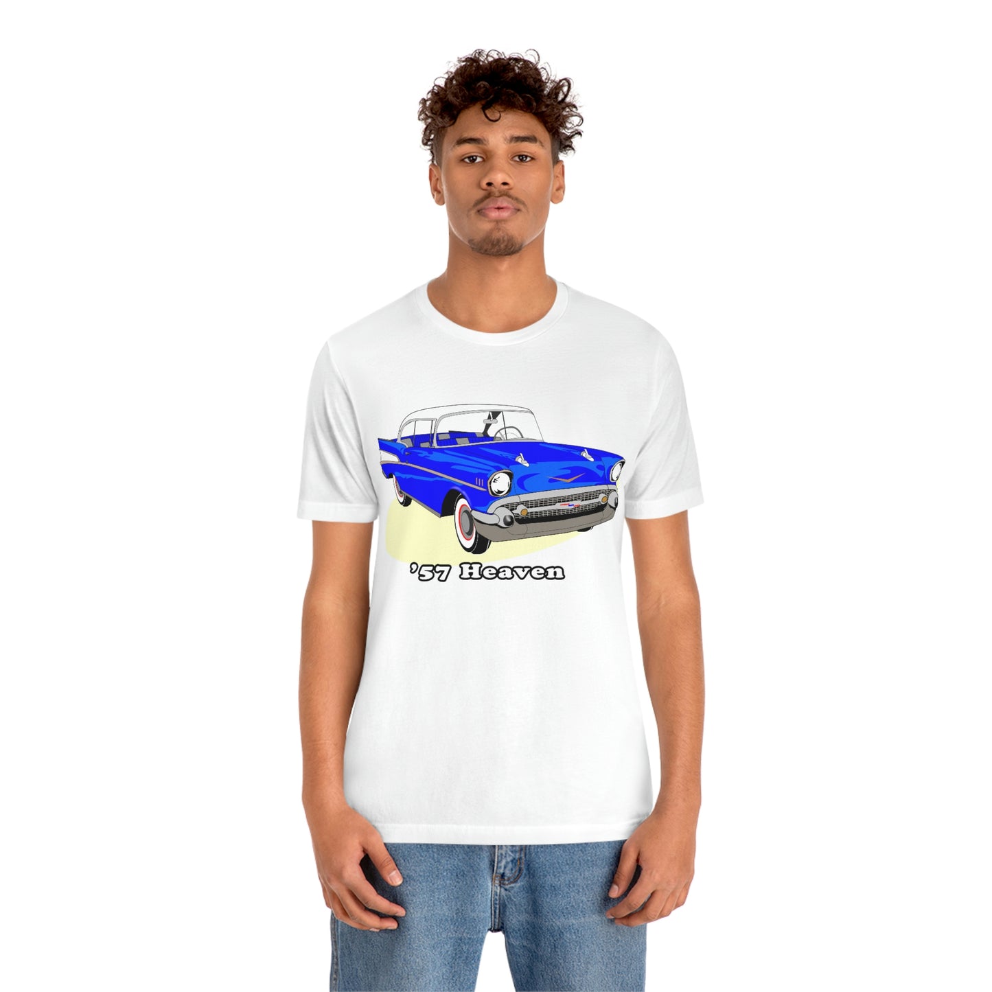 Drk Blue 57 Heaven - Front only - Unisex Jersey Short Sleeve Tee