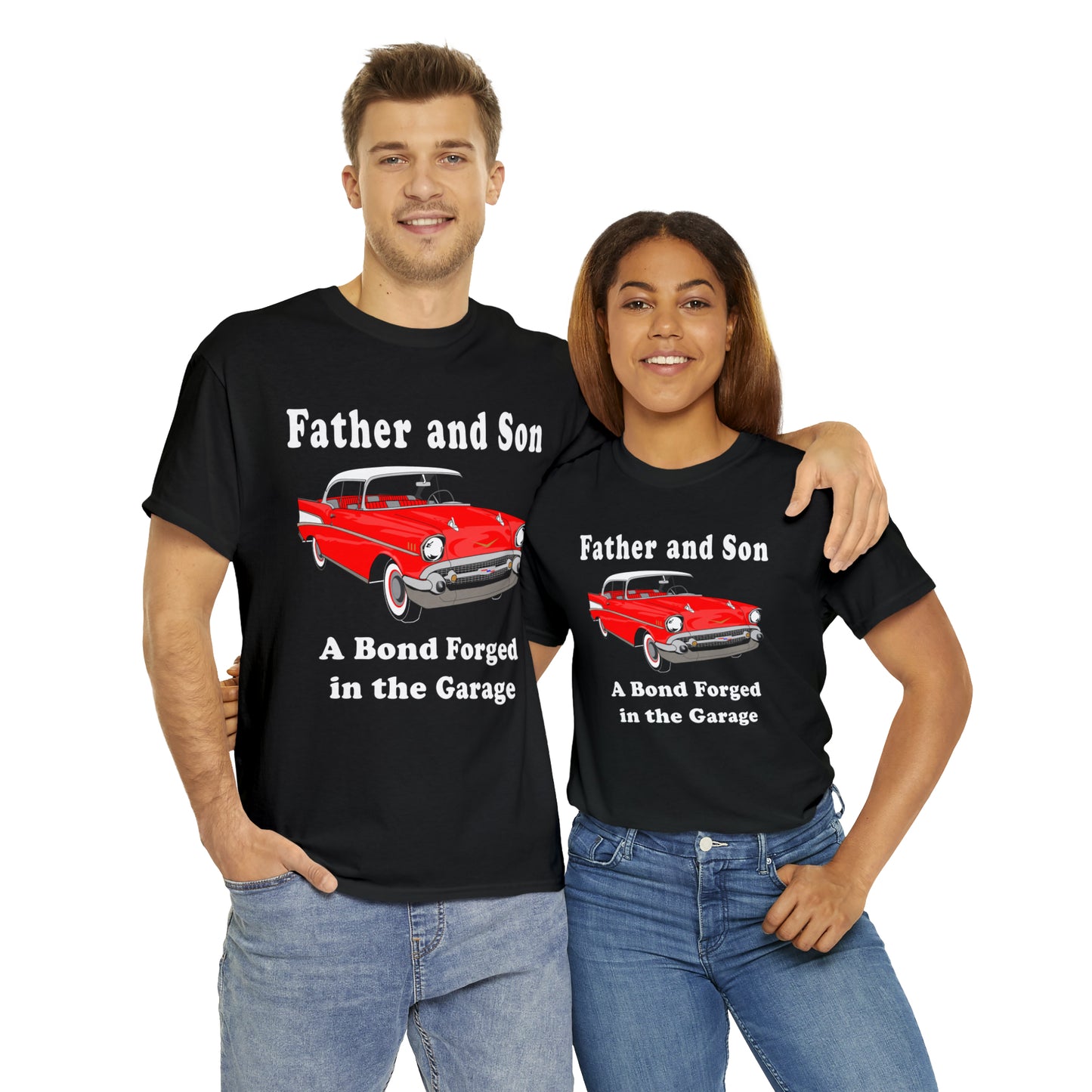 57 Father Son Bonding - Dark Unisex Heavy Cotton Tee