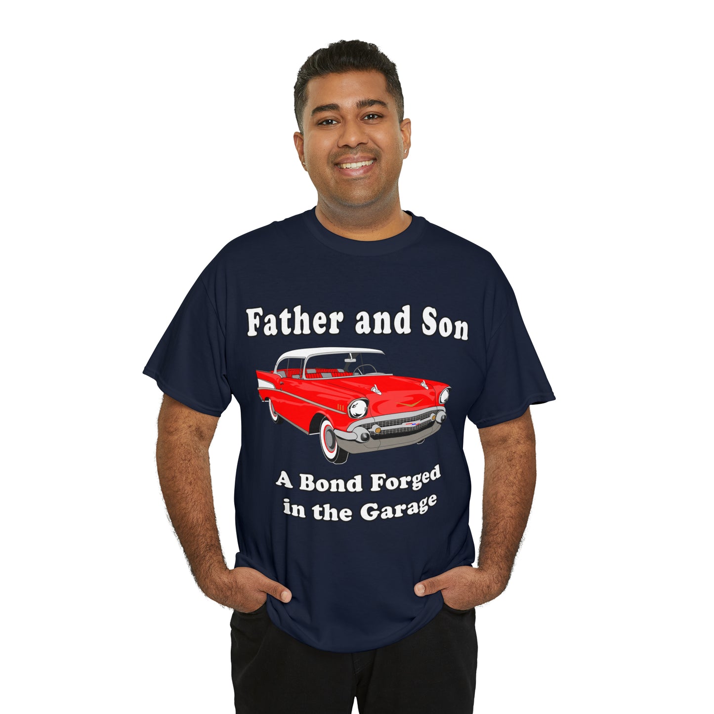 57 Father Son Bonding - Dark Unisex Heavy Cotton Tee