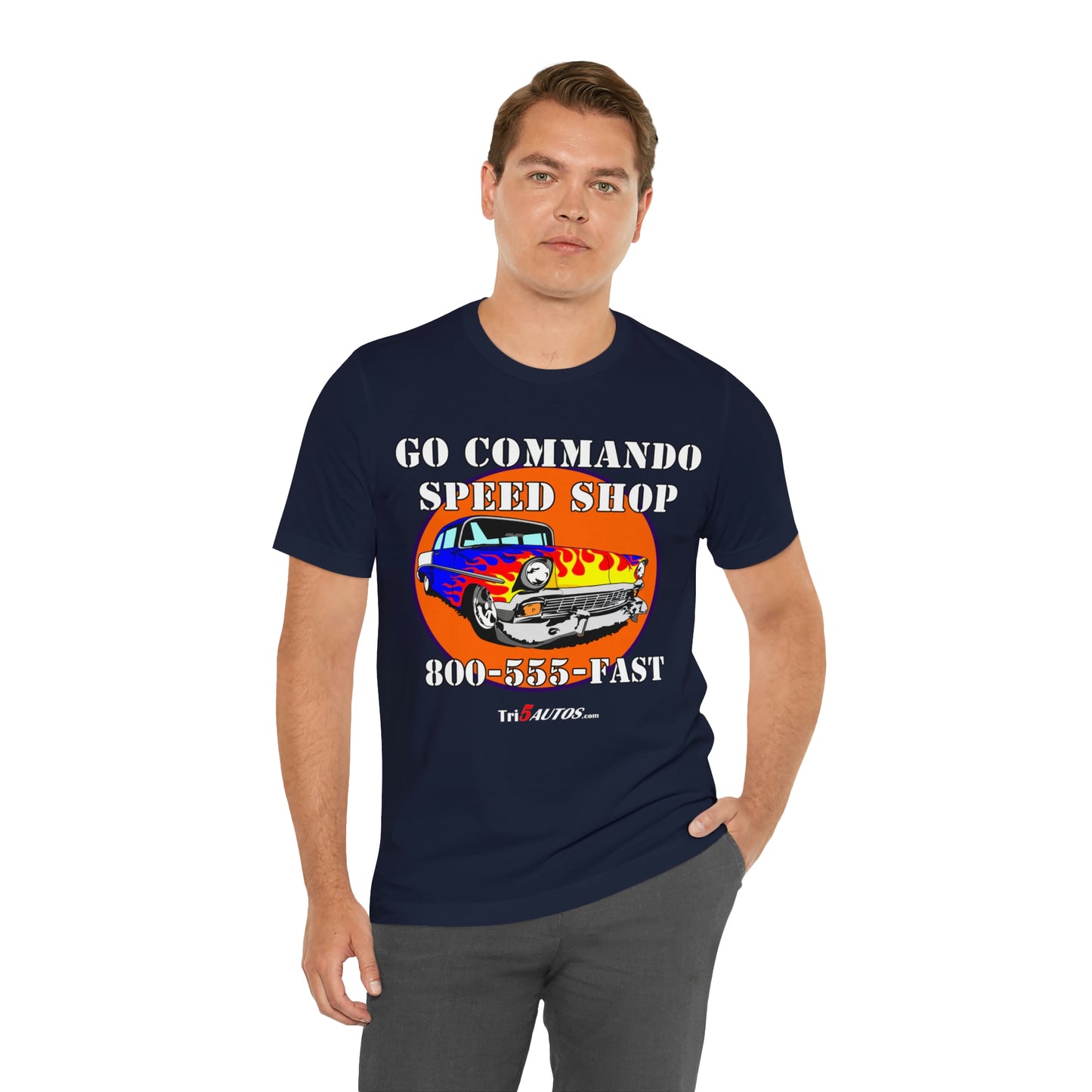 Go Commando Speed Shop Unisex Jersey Short Sleeve Tee