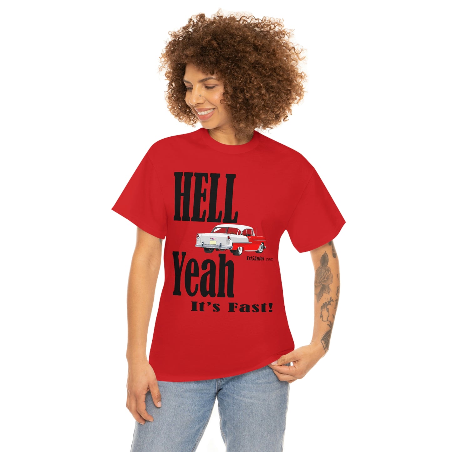 55 Red Hell Yeah Unisex Heavy Cotton Tee