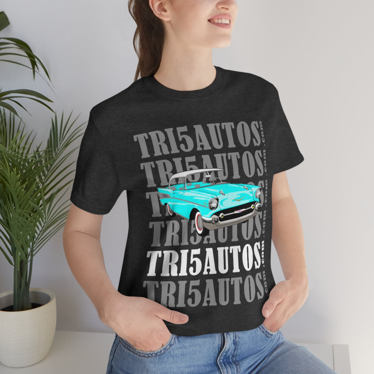 57 Light Blue Tri5Autos T - Unisex Jersey Short Sleeve Tee