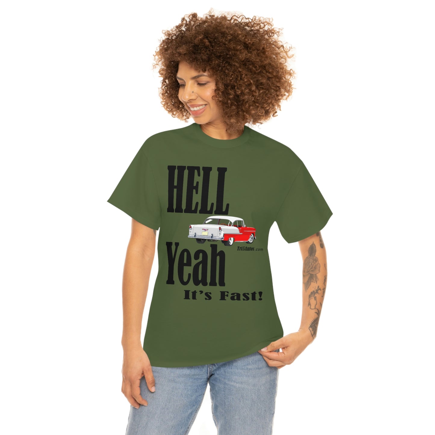 55 Red Hell Yeah Unisex Heavy Cotton Tee