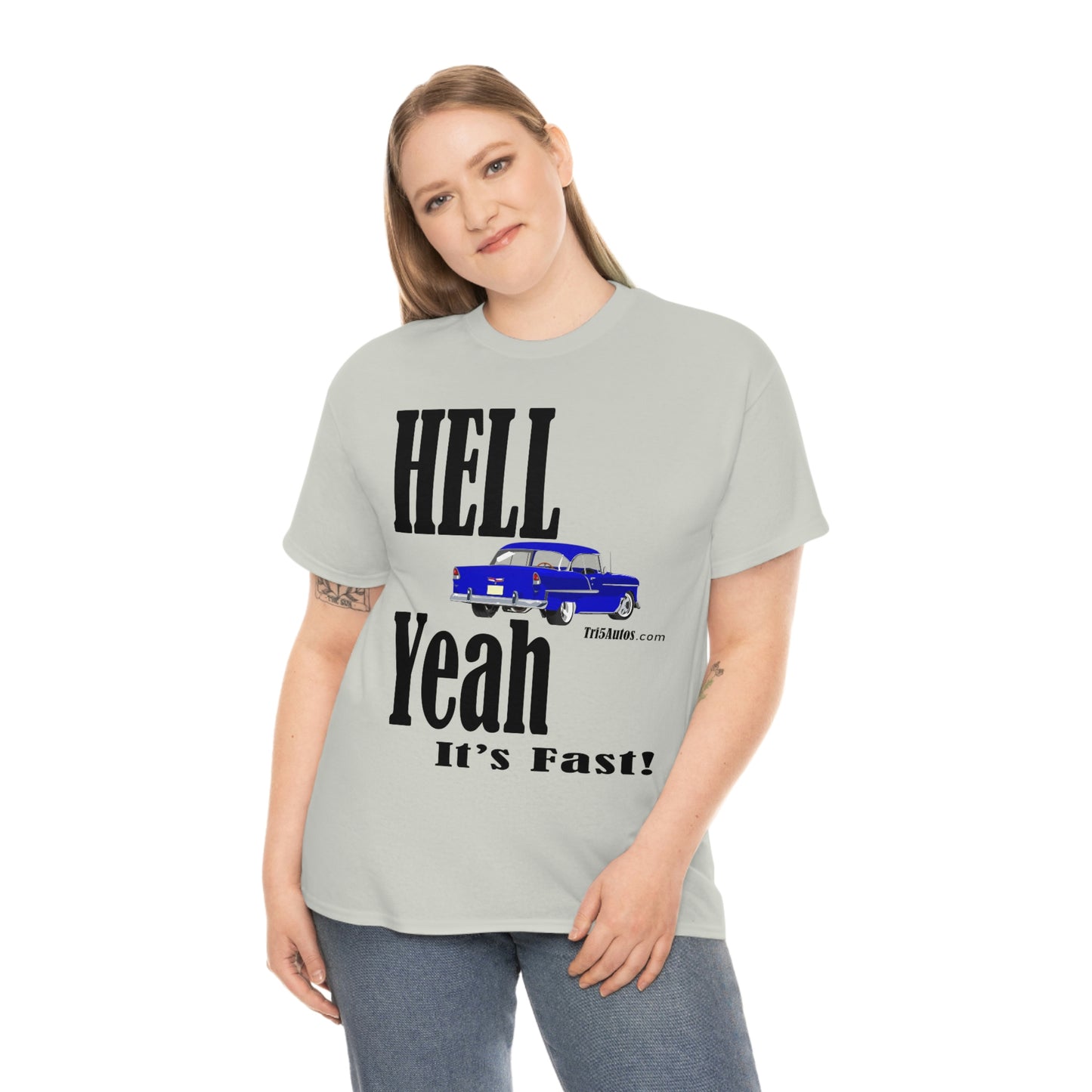 55 Blue Hell Yeah Unisex Heavy Cotton Tee