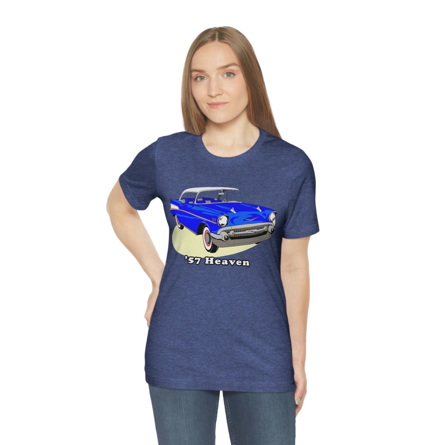 Drk Blue 57 Heaven - Front only - Unisex Jersey Short Sleeve Tee