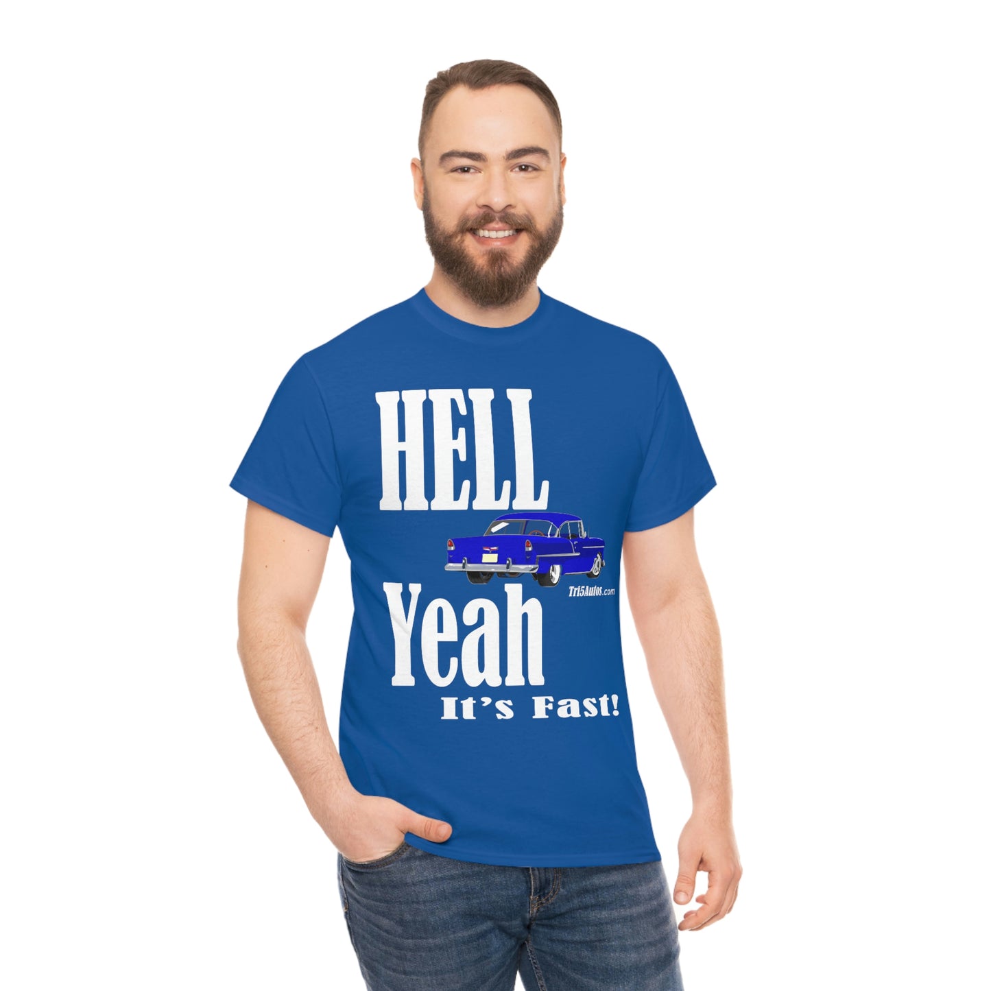 55 Blue Hell Yeah Unisex Heavy Cotton Tee