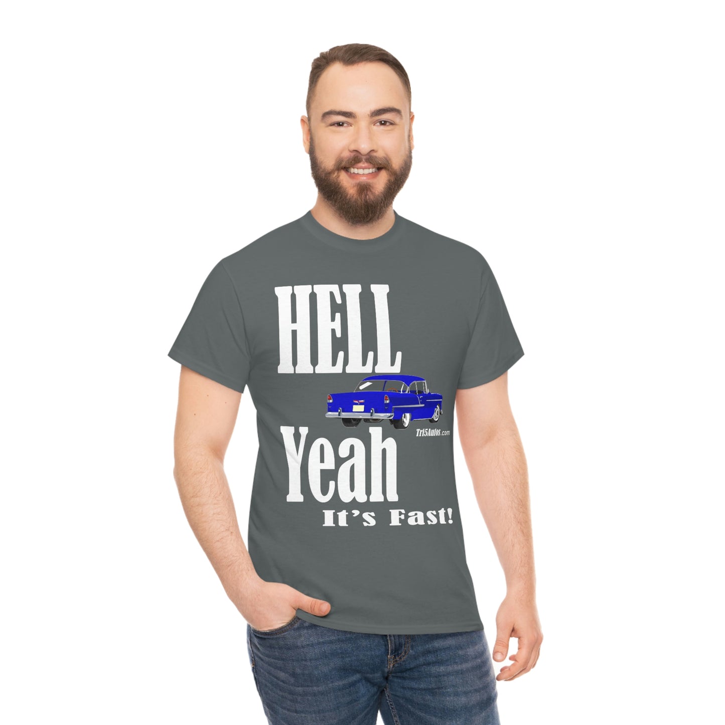 55 Blue Hell Yeah Unisex Heavy Cotton Tee