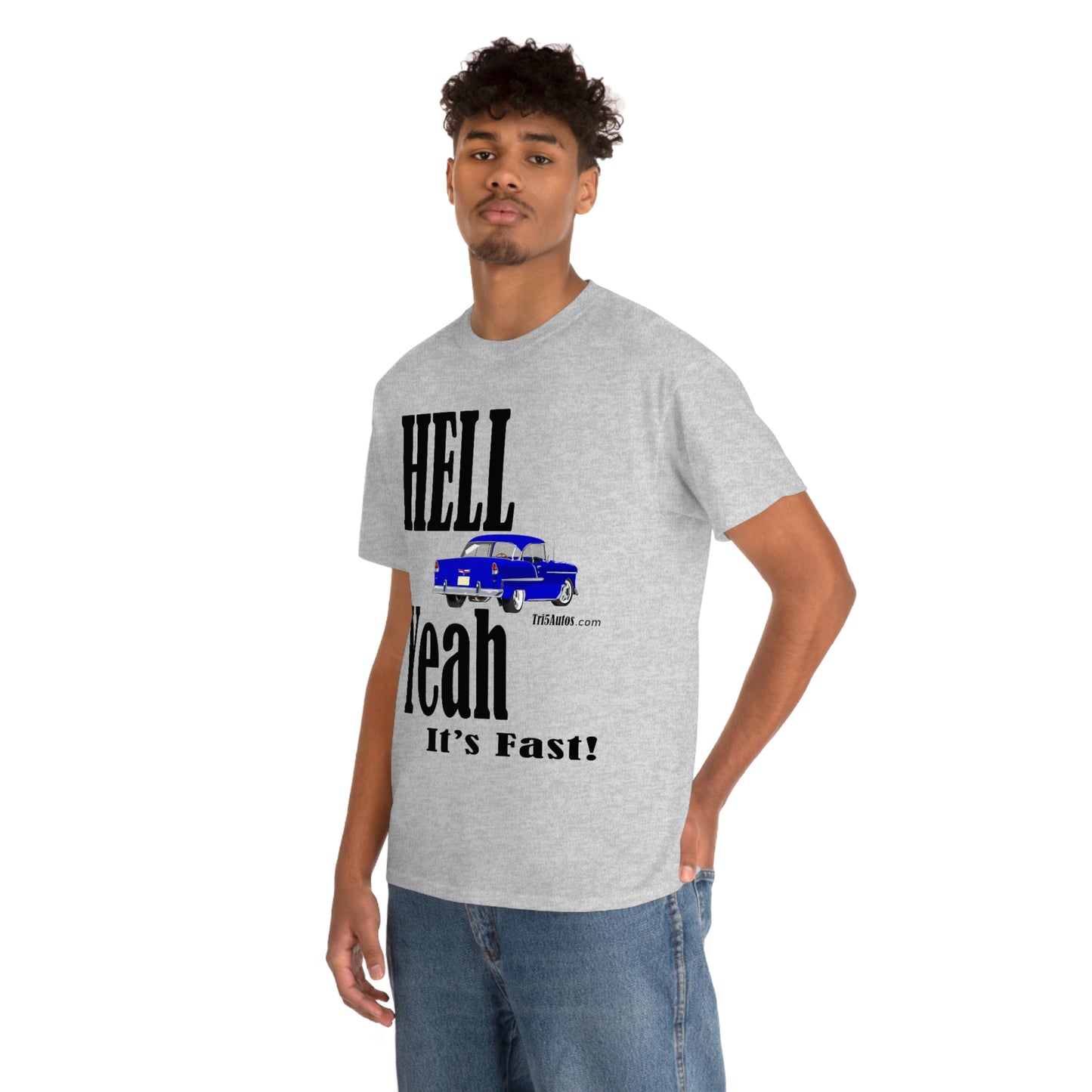 55 Blue Hell Yeah Unisex Heavy Cotton Tee