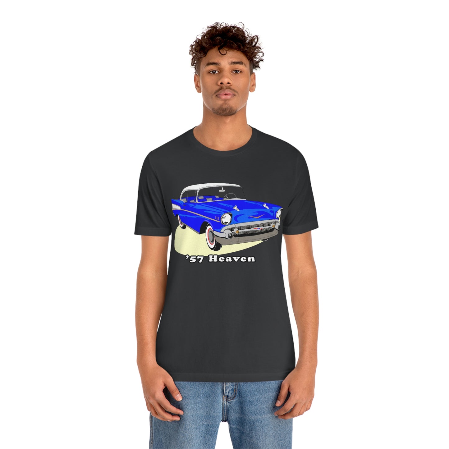 Drk Blue 57 Heaven - Front only - Unisex Jersey Short Sleeve Tee