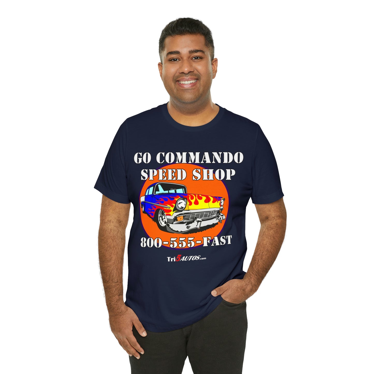 Go Commando Speed Shop Unisex Jersey Short Sleeve Tee