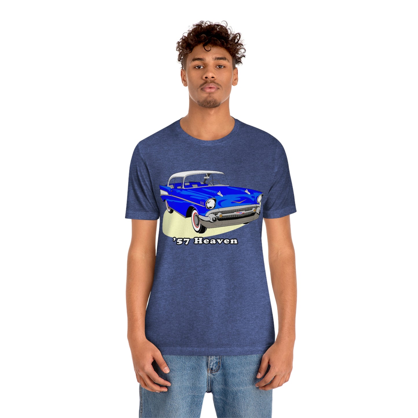 Drk Blue 57 Heaven - Front only - Unisex Jersey Short Sleeve Tee