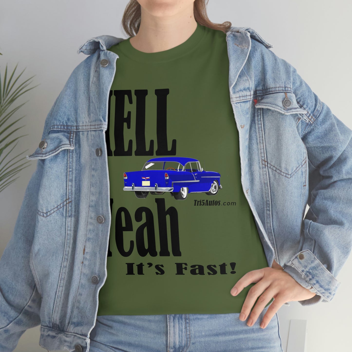 55 Blue Hell Yeah Unisex Heavy Cotton Tee