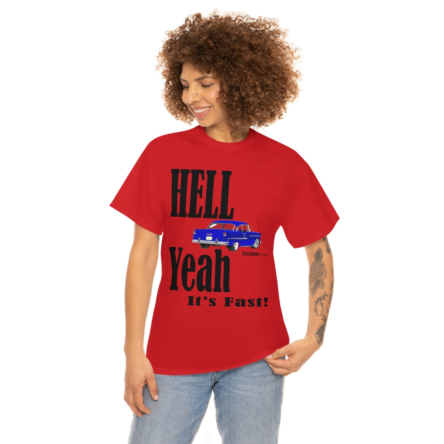 55 Blue Hell Yeah Unisex Heavy Cotton Tee