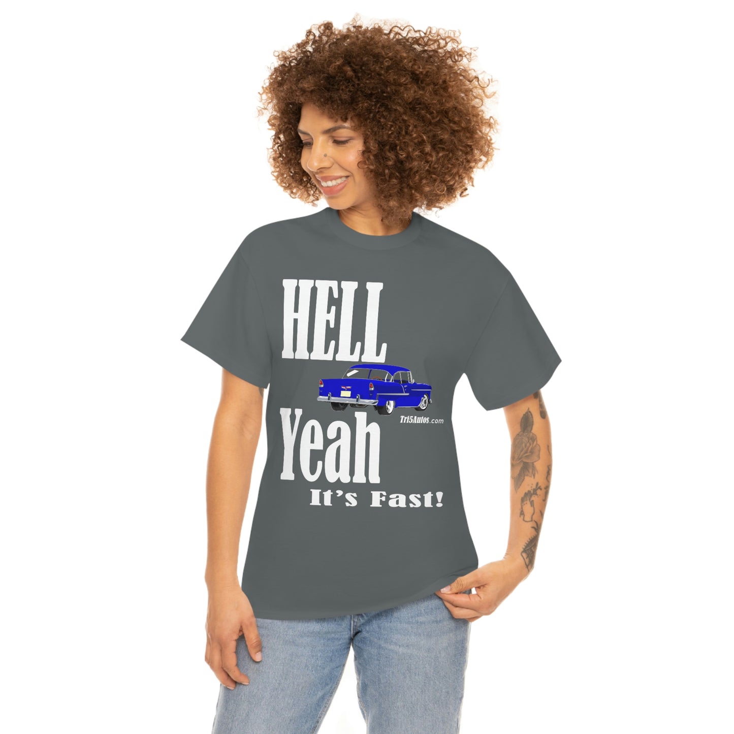 55 Blue Hell Yeah Unisex Heavy Cotton Tee