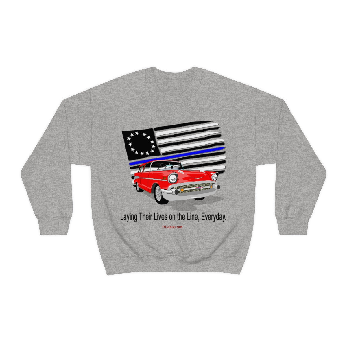 '57 Nomad Thin Blue Line Unisex Heavy Blend™ Crewneck Sweatshirt