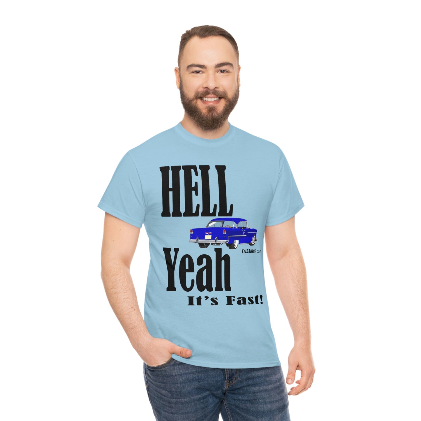 55 Blue Hell Yeah Unisex Heavy Cotton Tee