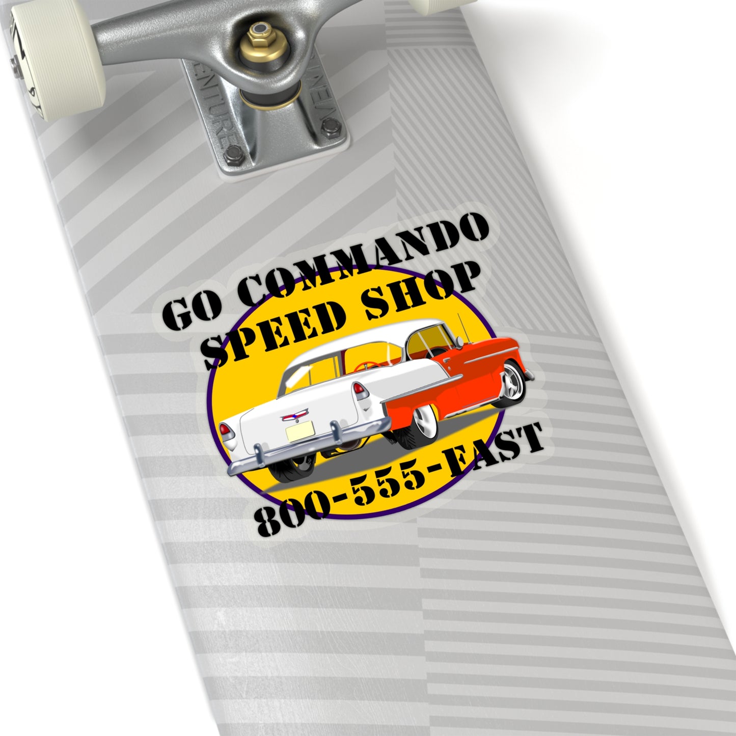 55 Orange Go Commando Speed Shop - Kiss-Cut Stickers