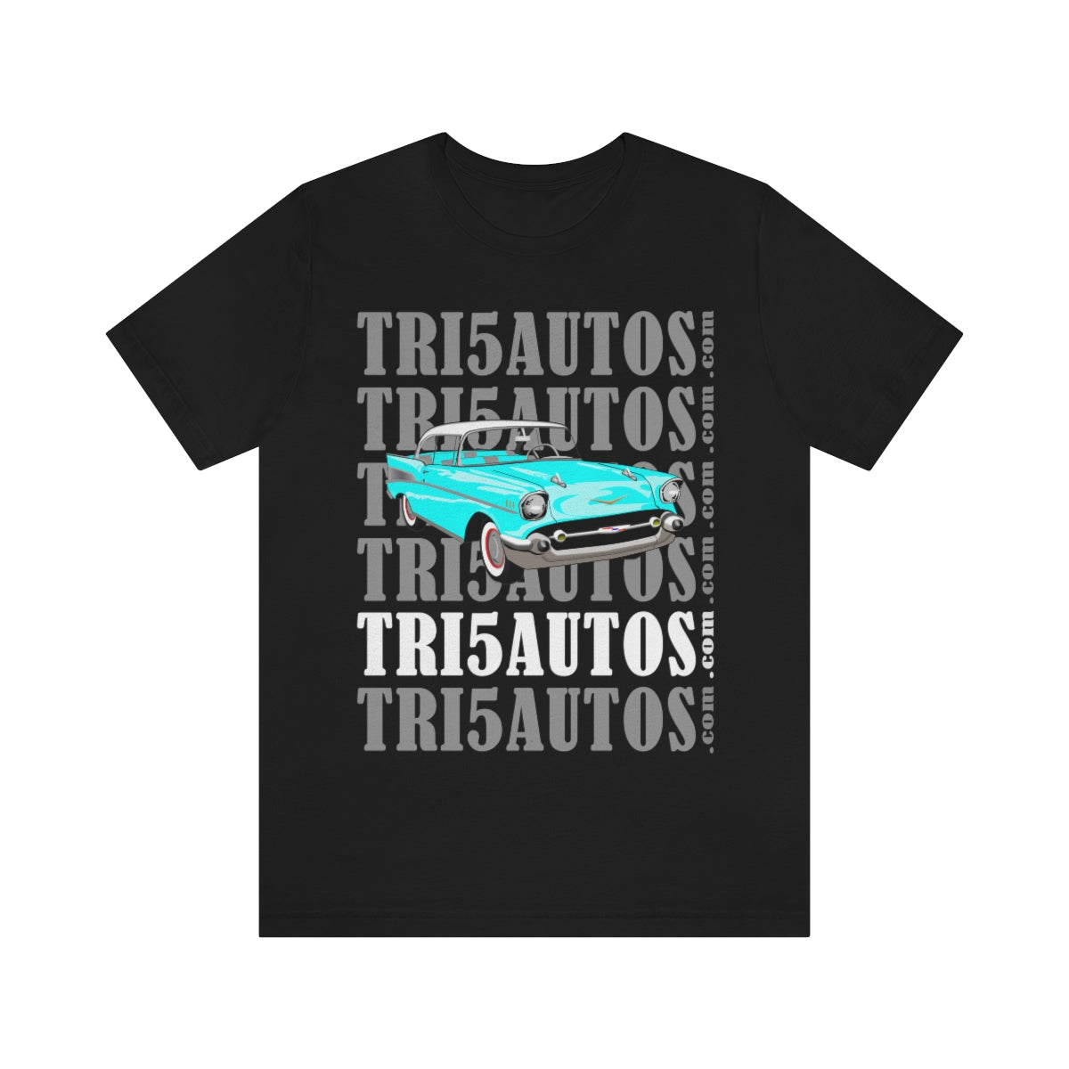 57 Light Blue Tri5Autos T - Unisex Jersey Short Sleeve Tee