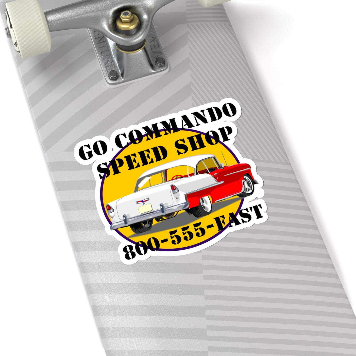 55 Red Go Commando Speed Shop - Kiss-Cut Stickers