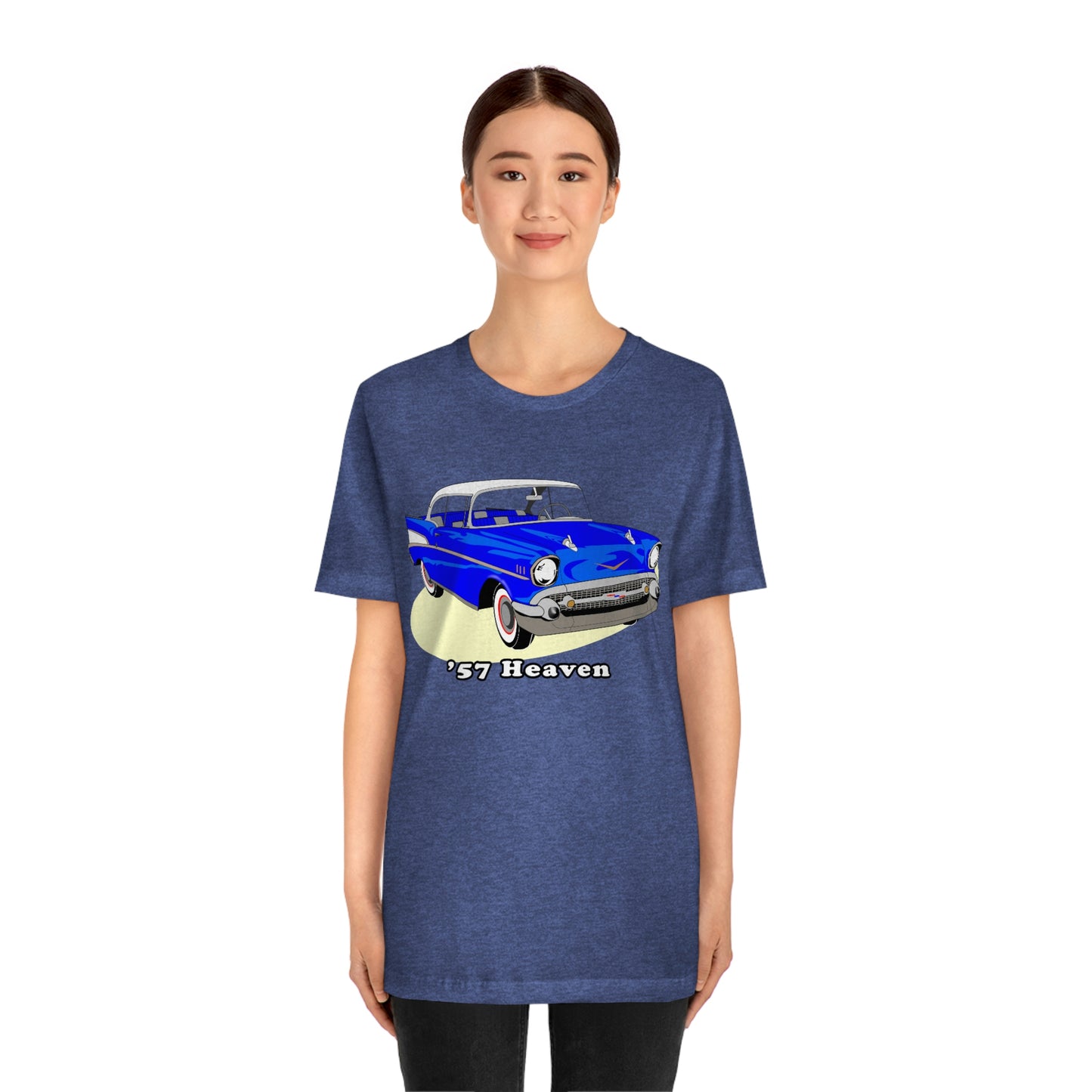 Drk Blue 57 Heaven - Front only - Unisex Jersey Short Sleeve Tee