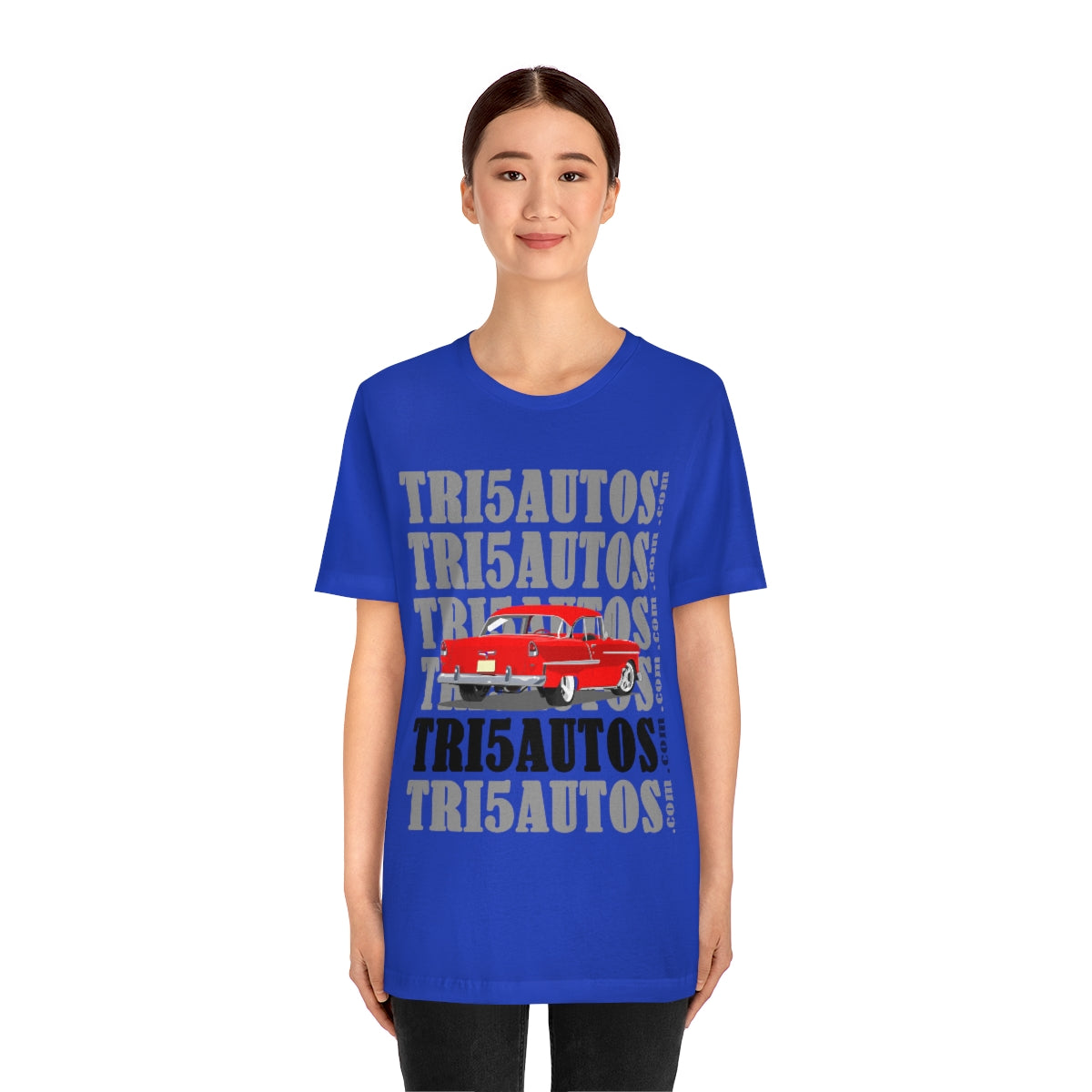 55 Red Tri5Autos T - Unisex Jersey Short Sleeve Tee