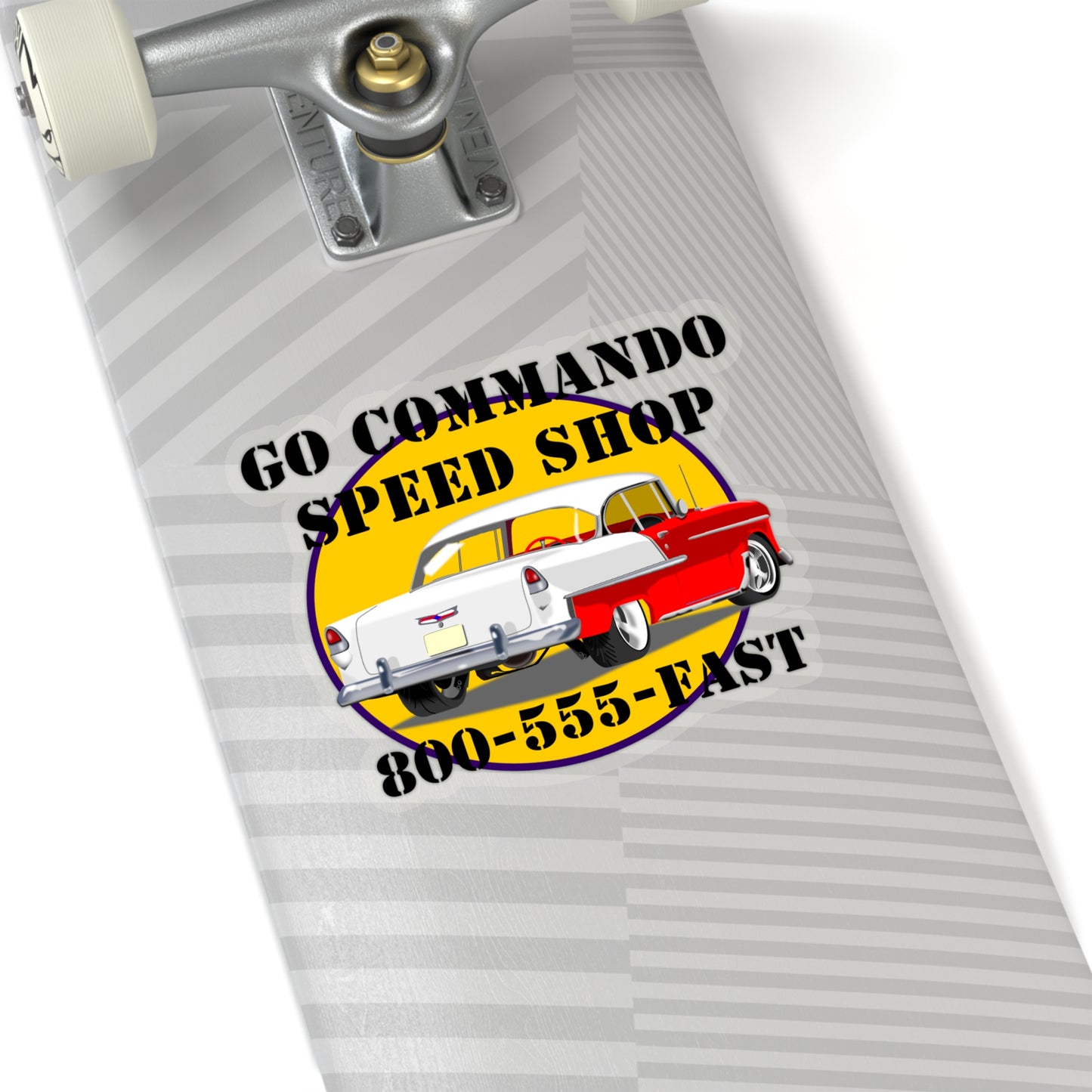 55 Red Go Commando Speed Shop - Kiss-Cut Stickers