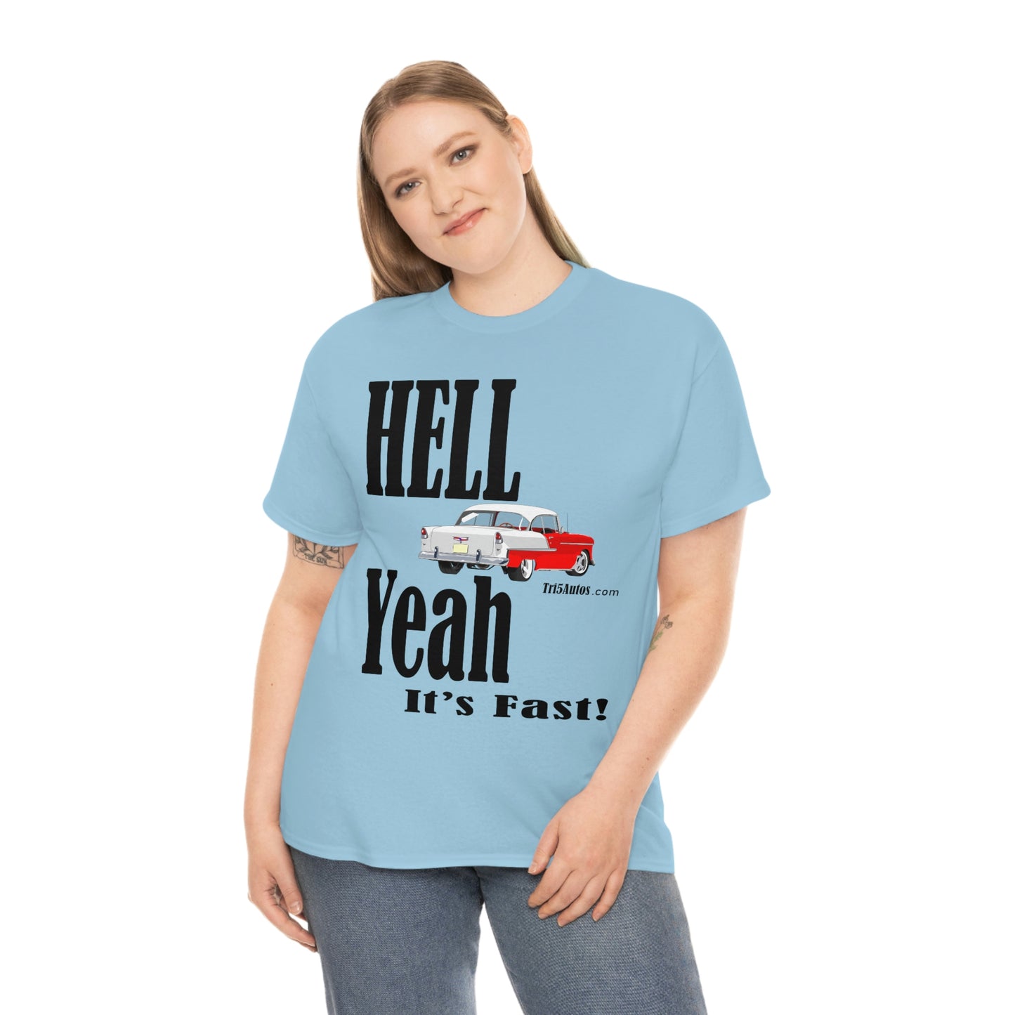 55 Red Hell Yeah Unisex Heavy Cotton Tee